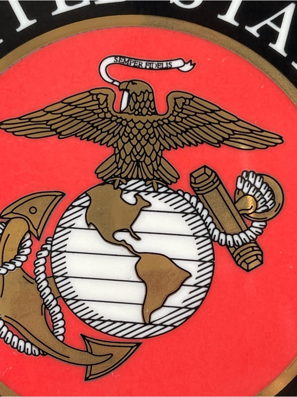 Vtg US Marine Corps 6.75” Plate 22K Gold Details Trim Porcelain Limited USA - Picture 8 of 11